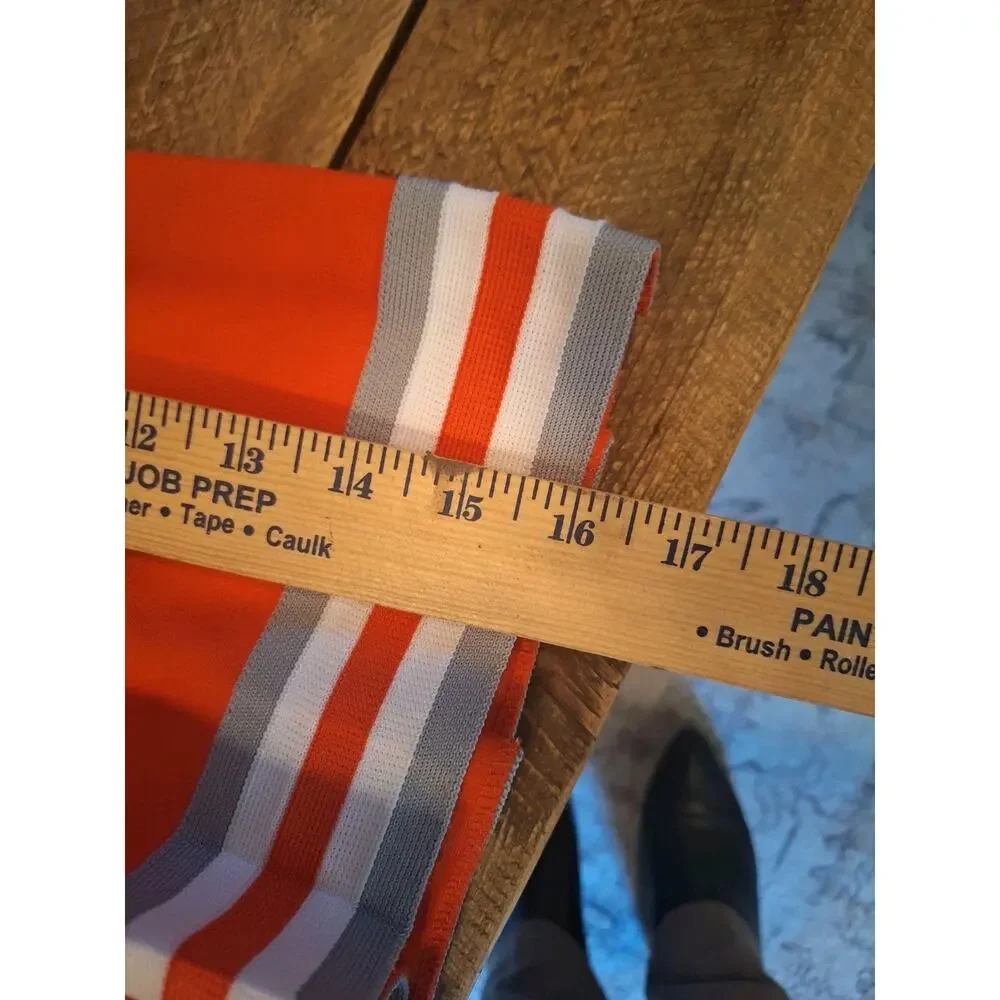 Varsity Brand Thick Orange And White And Gray Cheerleader Skirt - Picture 10 of 10